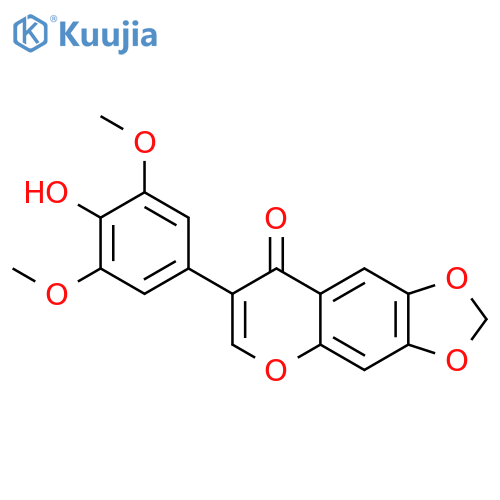 8H-1,3-Dioxolo[4,5-g][1]benzopyran-8-one, 7-(4-hydroxy-3,5-dimethoxyphenyl)- structure