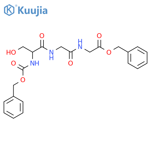 Benzyl 2-[[2-[[3-hydroxy-2-(phenylmethoxycarbonylamino)propanoyl]amino]acetyl]amino]acetate structure