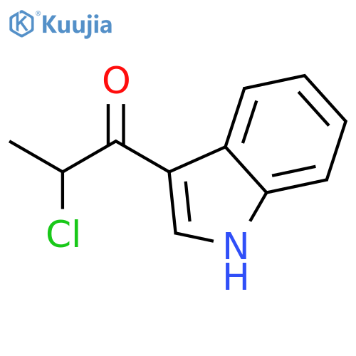 2-chloro-1-(1H-indol-3-yl)propan-1-one structure