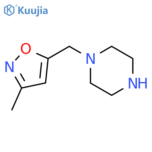 1-[(3-methyl-1,2-oxazol-5-yl)methyl]piperazine structure