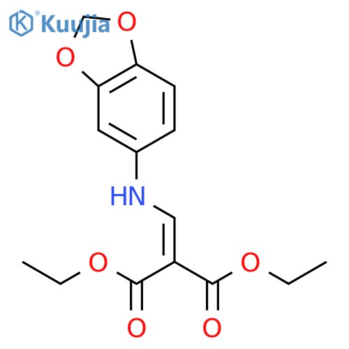 Propanedioic acid,2-[(1,3-benzodioxol-5-ylamino)methylene]-, 1,3-diethyl ester structure
