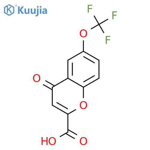 6-trifluoromethoxychromone-2-carboxylic acid structure