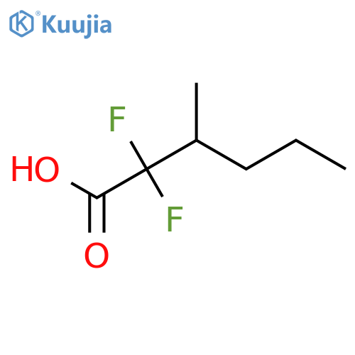 2,2-difluoro-3-methylhexanoic acid structure