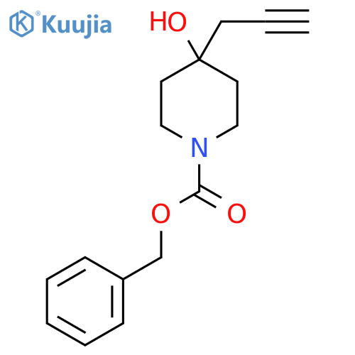 Benzyl 4-hydroxy-4-(prop-2-yn-1-yl)piperidine-1-carboxylate structure