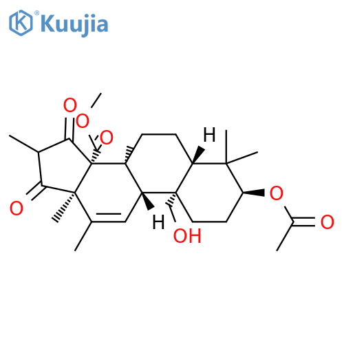 Androst-11-ene-14-carboxylic acid, 3-(acetyloxy)-19-hydroxy-4,4,8,12,16-pentamethyl-15,17-dioxo-, methyl ester, (3β,5β,8α,9β,10α,13α)- structure