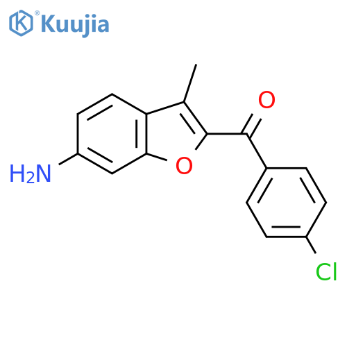 2-(4-chlorobenzoyl)-3-methyl-1-benzofuran-6-amine structure