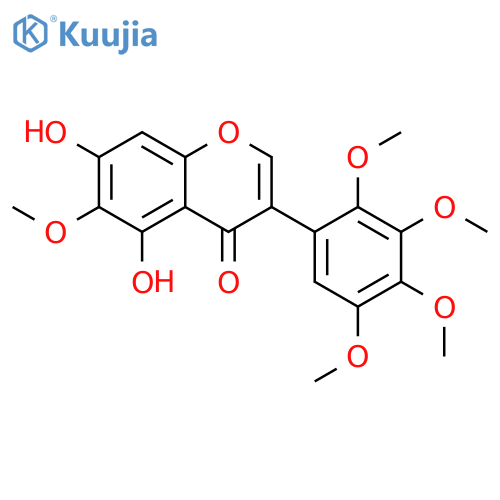 4H-1-Benzopyran-4-one, 5,7-dihydroxy-6-methoxy-3-(2,3,4,5-tetramethoxyphenyl)- structure