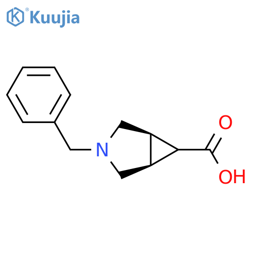 rel-(1R,5S,6r)-3-benzyl-3-azabicyclo[3.1.0]hexane-6-carboxylic acid structure