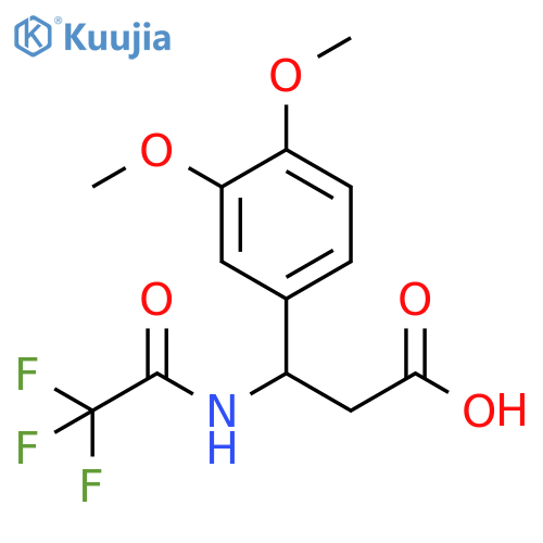 3-(3,4-Dimethoxyphenyl)-3-(2,2,2-trifluoroacetyl)aminopropanoic acid structure