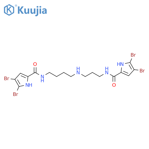 1H-Pyrrole-2-carboxamide, 4,5-dibromo-N-[4-[[3-[[(4,5-dibromo-1H-pyrrol-2-yl)carbonyl]amino]propyl]amino]butyl]- (9CI) structure