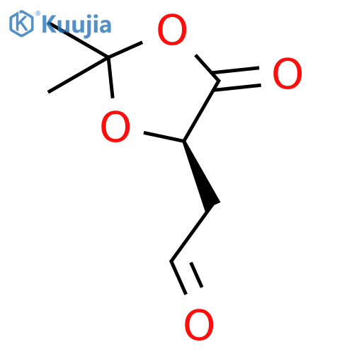 2-(4R)-2,2-dimethyl-5-oxo-1,3-dioxolan-4-ylacetaldehyde structure