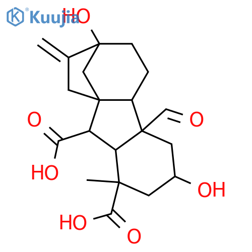 Gibbane-1,10-dicarboxylic acid, 4a-formyl-3,7-dihydroxy-1-methyl-8-methylene-, (1α,3β,4aα,4bβ,10β)- (9CI) structure