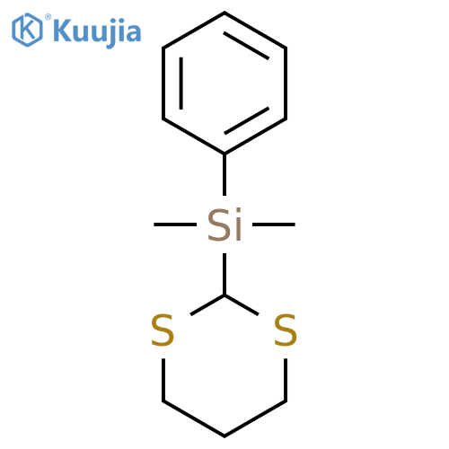 Silane, 1,3-dithian-2-yldimethylphenyl- structure