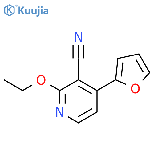 3-Pyridinecarbonitrile,2-ethoxy-4-(2-furanyl)- structure