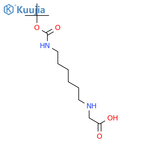 Glycine, N-[6-[[(1,1-dimethylethoxy)carbonyl]amino]hexyl]- structure