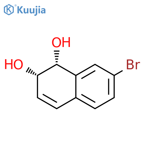 1,2-Naphthalenediol, 7-bromo-1,2-dihydro-, (1R,2S)- structure