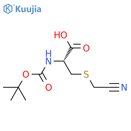 (2R)-2-{(tert-butoxy)carbonylamino}-3-(cyanomethyl)sulfanylpropanoic acid structure