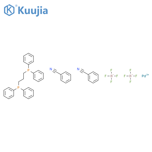 [Pd(dppp)(PhCN)2](BF4)2 structure