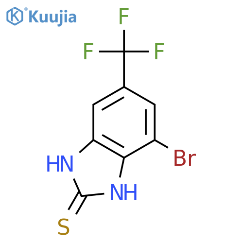 2H-Benzimidazole-2-thione,4-bromo-1,3-dihydro-6-(trifluoromethyl)- structure