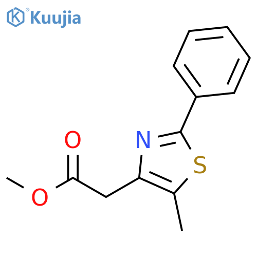 Methyl 2-(5-methyl-2-phenylthiazol-4-yl)acetate structure