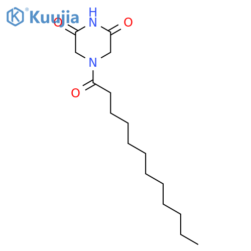 4-Dodecanoylpiperazine-2,6-dione structure