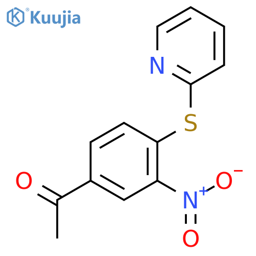 1-(3-Nitro-4-(pyridin-2-ylthio)phenyl)ethanone structure