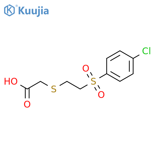 2-({2-(4-Chlorophenyl)sulfonylethyl}thio)acetic Acid structure