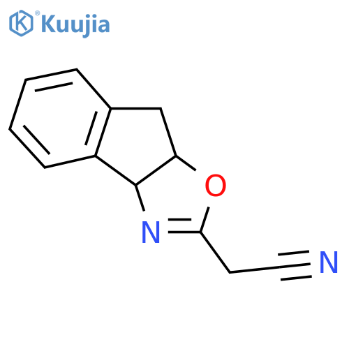 2-((3As,8aR)-3a,8a-dihydro-8H-indeno[1,2-d]oxazol-2-yl)acetonitrile structure