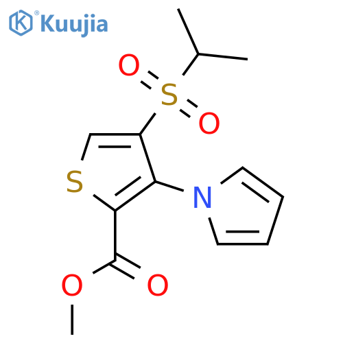 Methyl 4-(isopropylsulfonyl)-3-(1H-pyrrol-1-yl)thiophene-2-carboxylate structure