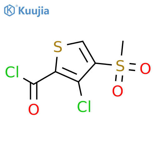 2-Thiophenecarbonylchloride, 3-chloro-4-(methylsulfonyl)- structure