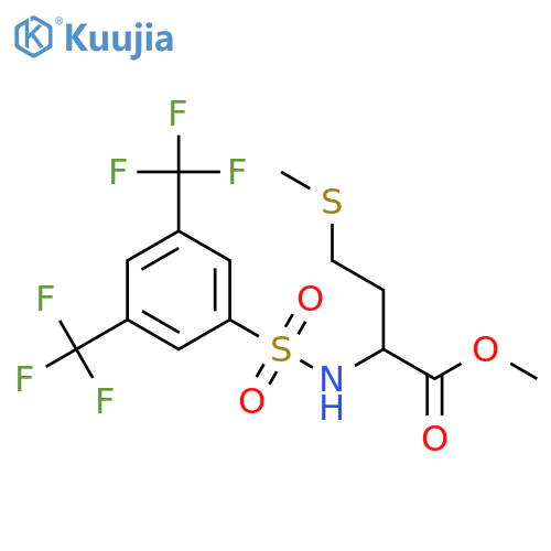 METHYL 2-([[3,5-DI(TRIFLUOROMETHYL)PHENYL]SULFONYL]AMINO)-4-(METHYLTHIO)BUTANOATE structure
