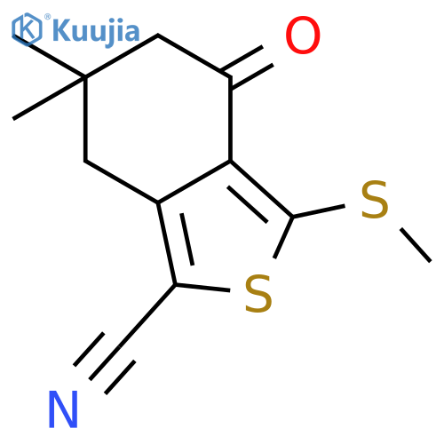6,6-Dimethyl-3-(Methylthio)-4-Oxo-4,5,6,7-TetrahydrobenzoCThiophene-1-Carbonitrile structure