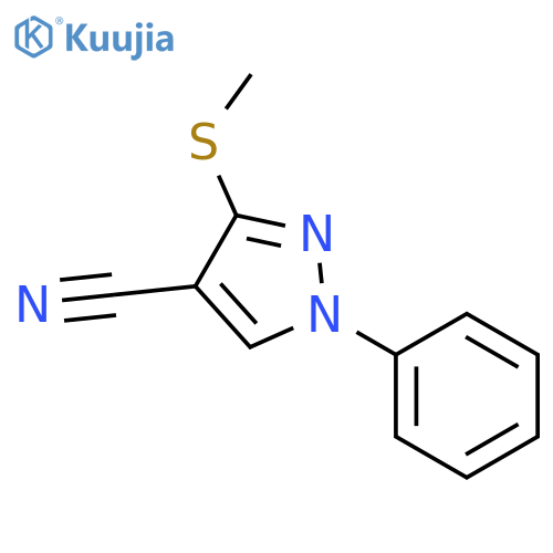 1H-Pyrazole-4-carbonitrile,3-(methylthio)-1-phenyl- structure