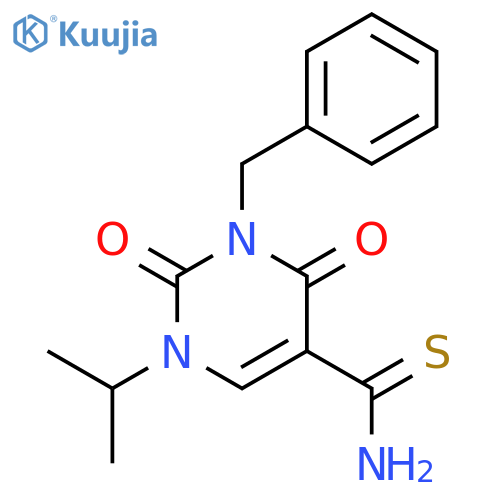 3-Benzyl-1-isopropyl-2,4-dioxo-1,2,3,4-tetrahydropyrimidine-5-carbothioamide structure