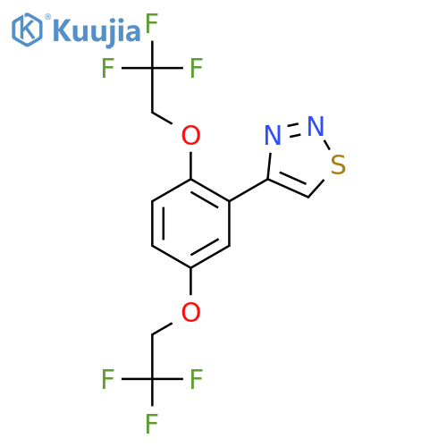 4-(2,5-Bis(2,2,2-trifluoroethoxy)phenyl)-1,2,3-thiadiazole structure