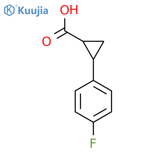 trans-2-(4-fluorophenyl)cyclopropanecarboxylic acid structure