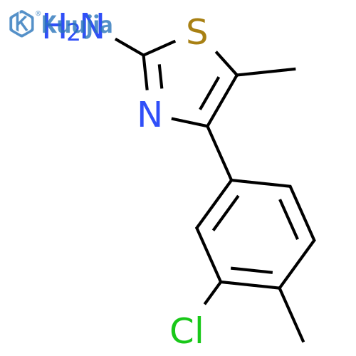 4-(3-Chloro-4-Methylphenyl)-5-Methyl-1,3-Thiazol-2-Amine structure