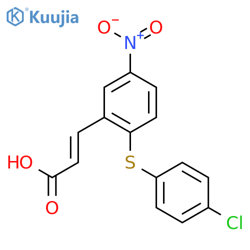 3-{2-(4-Chlorophenyl)thio-5-nitrophenyl}acrylic acid structure