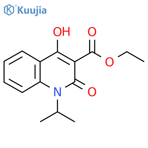 3-Quinolinecarboxylic acid, 1,2-dihydro-4-hydroxy-1-(1-methylethyl)-2-oxo-, ethyl ester structure