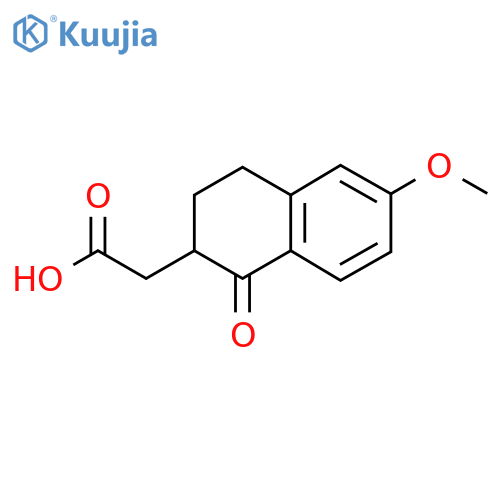 6-Methoxy-1-oxo-1,2,3,4-tetrahydronaphthalen-2-YL)acetic acid structure