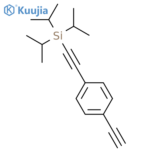 ((4-Ethynylphenyl)ethynyl)triisopropylsilane structure
