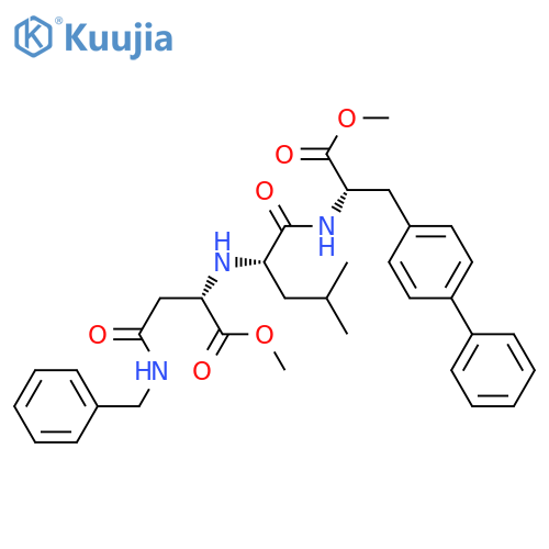 L-Alanine,3-[1,1'-biphenyl]-4-yl-N-[N-[1-(methoxycarbonyl)-3-oxo-3-[(phenylmethyl)amino]propyl]-L-leucyl]-,methyl ester, (S)- (9CI) structure