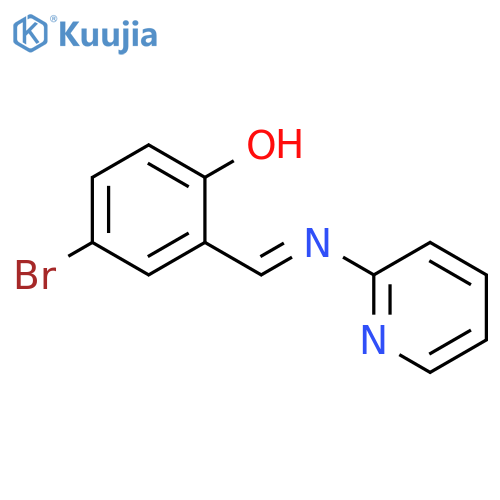 4-bromo-2-(1E)-(pyridin-2-yl)iminomethylphenol structure