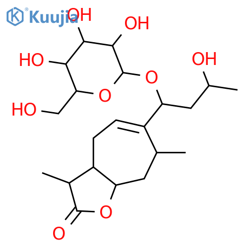 2,4-Dihydroxy-1(5),11(13)-xanthadien-12,8-olide; (2ξ,4ξ,8β,10β)-form, 11α,13-Dihydro, 2-O-β-D-glucopyranoside structure