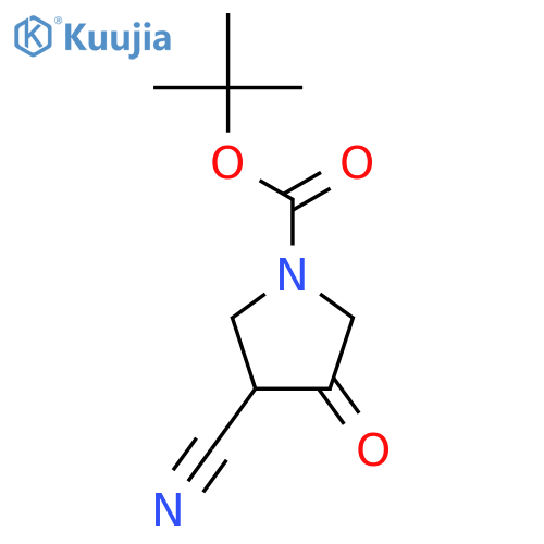 tert-butyl 3-cyano-4-oxo-pyrrolidine-1-carboxylate structure
