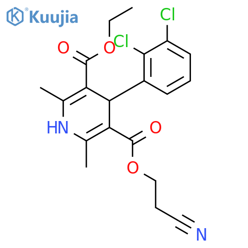 1,4-Dihydro-2,6-dimethyl-3-(2-cyanoethoxycarbonyl)-5-ethoxycarbonyl-4-(2,3-dichlorophenyl)pyridine structure