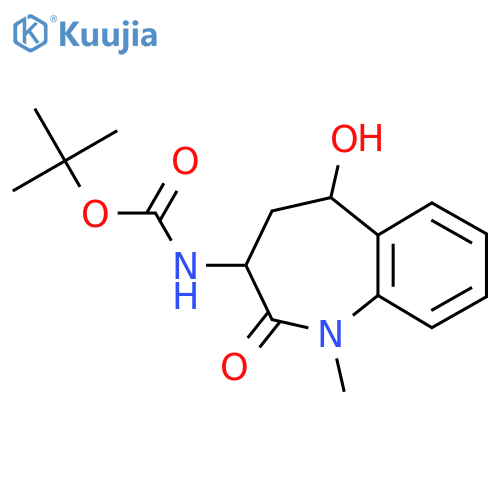 Tert-Butyl (5-hydroxy-1-methyl-2-oxo-2,3,4,5-tetrahydro-1H-benzo[b]azepin-3-yl)carbamate structure