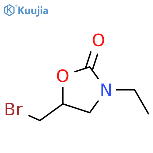 5-(bromomethyl)-3-ethyl-1,3-oxazolidin-2-one structure