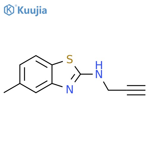 2-Benzothiazolamine,5-methyl-N-2-propyn-1-yl- structure