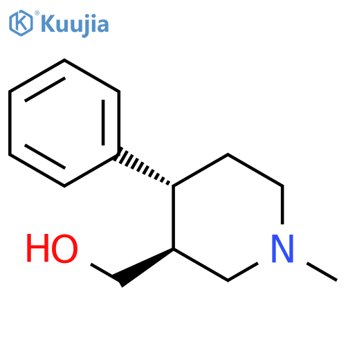 3-PIPERIDINEMETHANOL, 1-METHYL-4-PHENYL-, (3S,4R)- structure